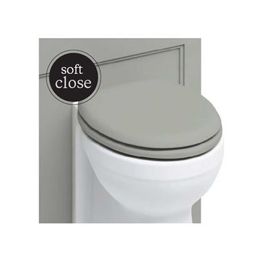 Burlington Wooden Soft Close Toilet Seat - Dark Olive